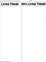 Pictures of living and non living things to sort. Living Or Non Living Sort Worksheets