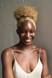 Because natural blondes have very little melanin in the hair shaft, but they do have *some*. Neferbadmon Beautiful Souls From Afro Punk Fest Photos By Eyedbyjoe Blonde Natural Hair Natural Hair Styles Dyed Natural Hair