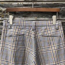 Black And Yellow Plaid Pants Mens 70s Vintage Plaid Pants Men Waist 30 X 32 5 Length 1970s Disco Bell Bottom Slacks Flared Trouser Black Must Vintage Plaid Plaid Pants Vintage Clothing For Sale