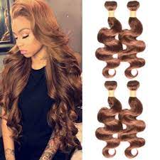 No shedding, fade and tangle free. Amazon Com Wome Brazilian Body Wave Virgin Hair Bundles Light Auburn Color 30 Soft Hair Wefts 4 Bundles Human Hair Weave Light Brown 30 18 20 22 24 Beauty