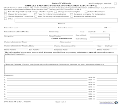 Primary Treating Physicians Progress Report Progress Report Work Status Progress