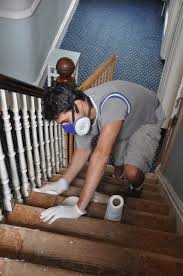 Use tack cloths to remove the dust before proceeding. Our Staircase Renovation Project Removing 130 Years Of Paint Alice De Araujo