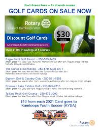 When you buy your golf pass, you have locked in your real savings. Fundraiser Discount Golf Cards Kamloops Youth Soccer Association