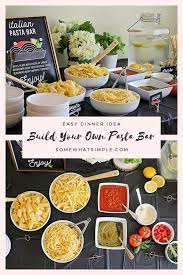 Make Your Own Italian Pasta Bar Free Printables Recipe In 2020 Pasta Bar Party Food Bars Italian Dinner Party