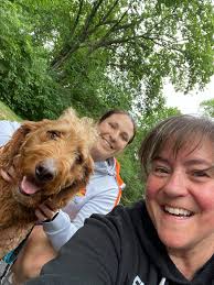 Tonight's hike was perfect for tiring out our rambunctious doodle.