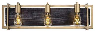 Maybe you would like to learn more about one of these? Madeira 3 Light Bath Fixture Rustic Gold Industrial Bathroom Vanity Lighting By Buildcom Houzz