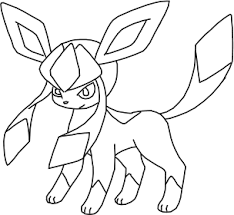 Glaceon pokemon coloring page color online. Dreamworld Glaceon Lineart By Bellanoriji On Deviantart