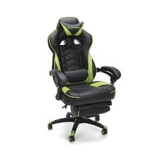 Free 2 Day Shipping Buy Respawn 110 Racing Style Gaming Chair Reclining Ergonomic Leather Chair With Footrest In Gree In 2020 Gaming Chair Leather Chair Gamer Chair