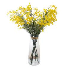 Cadeve 4pcs Yellow Artificial Flower Mimosa Spray Pudica Acacia Bouquet Home Wedding Decoration Yellow Buy Online In Sint Maarten At Sintmaarten Desertcart Com Productid 55191860