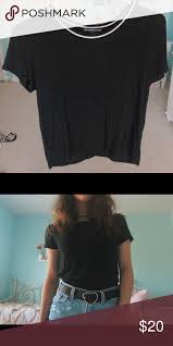 Black And White Brandy Melville Shirt Vintage Brandy Melville Shirt Clothes Design Black Shirt Brandy Melville Tops