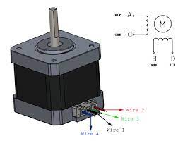 Mechanical dimensions and wiring diagram: Nema 23 Stepper Motor Pinout Stepper Motor Motor Diy Electronics