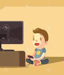 El uso de los videojuegos en los niños debe estar vigilado por los adultos para evitar algunos inconvenientes y aprovechar todas las ventajas que ofrecen. Pequeno Personaje De Nino Jugando Videojuegos Ilustracion De Dibujos Animados Plana Ilustraciones Vectoriales Clip Art Vectorizado Libre De Derechos Image 67601224