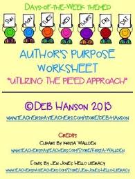 Author S Purpose Pie Ed Worksheet Authors Purpose Authors Purpose Pieed Author S Purpose Worksheet