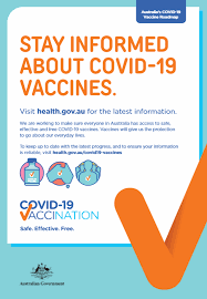 Vaccine posters vaccine info resources: Covid 19 Vaccine Advertising Poster How To Stay Informed Australian Government Department Of Health