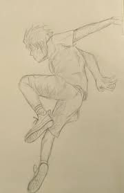 Drawing Of A Guy Doing Parkour In 2020 Drawings Original Art Parkour