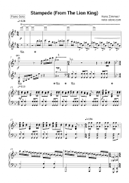 Hans Zimmer Stampede From The Lion King Sheet Music For Piano Pdf Piano Solo Sheet Music Piano Sheet Music Lion King