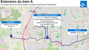 Itinéraires et stations de la ligne a de tram la ligne a de tram (direction: Bordeaux Voici Le Trace Du Tramway Qui Va Desservir L Aeroport