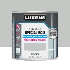 Nuancier de peintures murales : Peinture Bois Exterieur Conditions Extremes Luxens Gris Clair Satine 0 5 L Leroy Merlin
