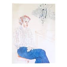 David Hockney Vintage 1978 Dumont Art Calendar Lithograph Print Poster Gregory 1974 Lithograph Print Poster Prints Art Calendar