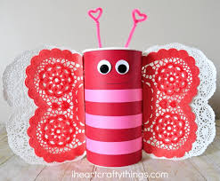 Just a few paper punches, embellishments, patterned papers, and our free printables turn these easy valentine's day cards into a beautiful way to say i love you. How To Make A Butterfly Valentine S Day Mailbox I Heart Crafty Things