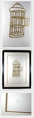 Bird In A Gilded Cage Poem Kurt Vonnegut Signed Gilded Cage Art 5 50 Limited Edition Silkscreen Double Matted In Museum Quality Glass Original Prints Sign Art Gilded