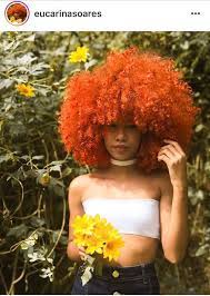 Orange Curly Dye Natural Afro Hair Afro Hairstyles Dyed Natural Hair Curly Hair Styles Naturally