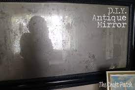 Then take the spray paint and lightly cover the glass with short bursts about 6 away. D I Y Antique Mirror The Craft Patch