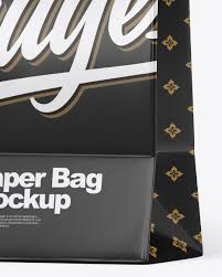 Download Glossy Shopping Bag W Rope Handles Mockup In Bag Sack Mockups On Yellow Images Object Mockups PSD Mockup Templates
