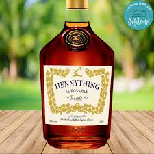 Hennything svg, hennything is possible svg, cognac label svg, cognac label png, cricut, for silhouette, instant download. Hennything Is Possible Label Digital File Template Bobotemp