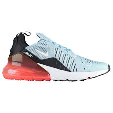 Nike Air Max 270 Casual Running Shoes Ocean Bliss White Black Hot Punch Metallic Silver Nike Air Shoes Air Max 270 Casual Running Shoes