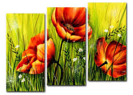 The paintings do not depict flowers; Among The Flowers Original Artwork 50 Off Canvas Paintings