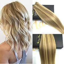 Remy Human Hair Weft Dark Ash Blonde With Golden Blonde 16 22 Human Hair Wefts Remy Human Hair Extensions Brazilian Remy Hair