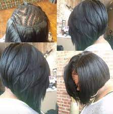 The hair has been parted to one side and curled into perfection. Sew In Bob Hairstyles Bob Sew Ins How Tos And Styles Weave Hairstyles Sew In Bob Hairstyles Beautiful Hair