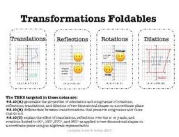 Teks 8 10a C Transformation Bundle Two Dimensional Shapes Teks Dimensional Shapes