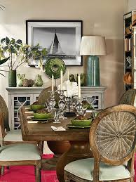 This Dining Room By Oka Features Mirrored Bookshelves Paired With Yacht Seaweed And Bird Prints Glass Table Green Dining Room Dream Living Rooms Dining Table