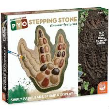 Take Your Garden Back In Time When You Make The Paint Your Own Dinosaur Footprint Stepping Stone This Cement Stone Dinosaur Footprint Dino Footprint Dinosaur