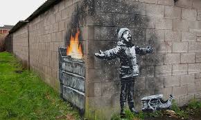 Banksy Is Up To His Usual Shenanigans With A New Piece In The Uk Cool Material Banksy Artwork Banksy Mural Street Art