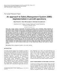 14 cfr part 139 vs sms. Pdf An Approach To Safety Management System Sms Implementation In Aircraft Operations