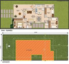 planta de casa terrea com 2 quartos e 1 suite cozinha americana e varanda cod 29 plantas de casas planta de casa terrea projetos de casas 3d