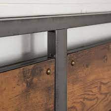 Great savings & free delivery / collection on many items. Walker Edison Furniture Company Brown Queen Size Metal And Wood Plank Panel Headboard Hdbqslrw The Home Depot