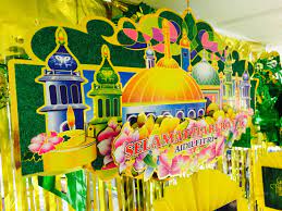 It is a celebratory occasion following a month of fasting, which is known as ramadan. Eid Hari Raya Aidilfitri Decorations Decor Fun Slide Fun