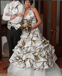 White wedding dress with camo via : Halter Camo Draped Wedding Dresses Satin Camouflage White Camo Bridal Gowns Draped Formal Long Plus Size Country Wedding Dresses Aliexpress
