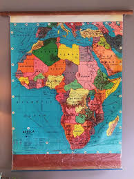 Pull Down Map Of Africa World Map Hanging Wall Map Roll Up