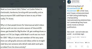 CBS Removes Corbin Fisher Gay Porn Star Noah Purvis From Love Island Due To  “Violation” Of Contestant Agreement | STR8UPGAYPORN