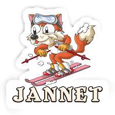 Amazon.com: 12 Skiing Fox Stickers Jannet (2pcs 5.5inch, 4pcs 2.5inch, 6pcs  1.8inch) : Toys & Games
