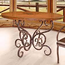 It's good to remember that as the length of a table increases, the width likewise increases. Iron Dining Tables Bases Iron Accents