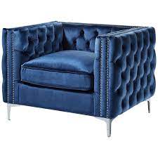 Maybe you would like to learn more about one of these? Posh Living Levi Button Tufted Velvet Accent Chair In Blue Cc01 02ny Cx