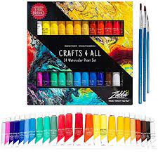 Watercolor Paint Set By Crafts 4 All 24 Premium Quality Art Watercolors Painting Kit For Artists Students Beginner Watercolor Paint Set Paint Set Art Kit