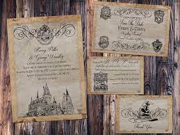 Hogwarts Parchment Wedding Invitation Save The Date Rsvp And Thank You Digi Harry Potter Wedding Invitations Harry Potter Wedding Harry Potter Wedding Theme