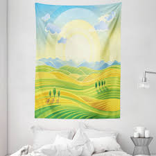 Trova immagini stock hd a tema paesaggio estivo soleggiato. Marrone Bianco Arazzo Soleggiato Paesaggio Rurale Ebay